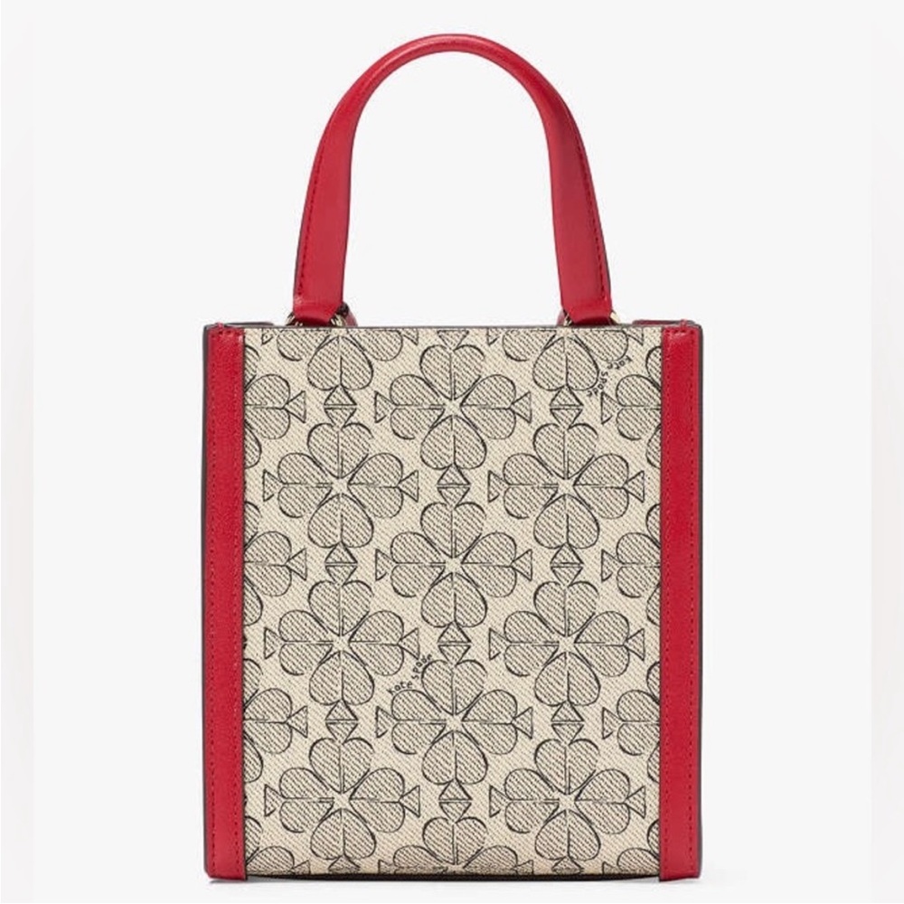 NWT Kate Spade flower coated canvas Manhattan mini tote - Picture 5 of 10